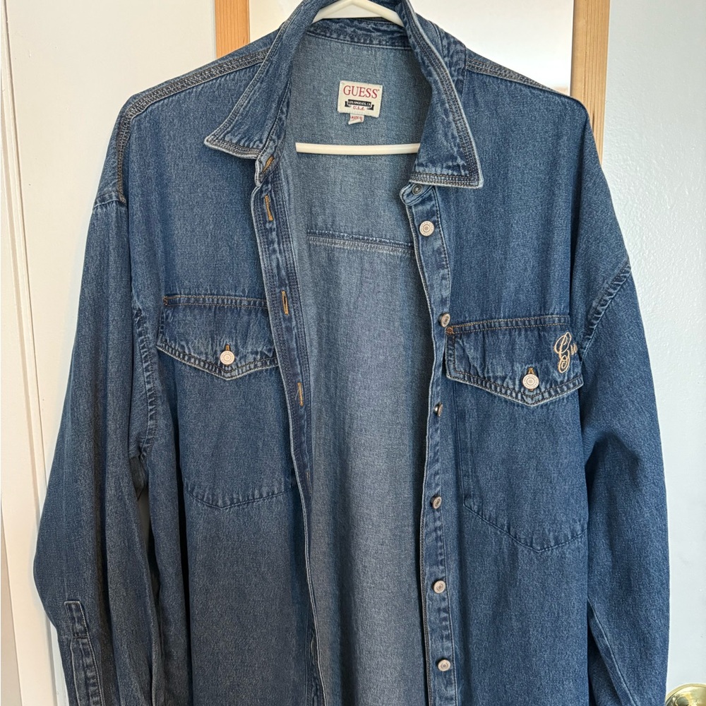 GUESS Women’s Denim Navy Shirt
